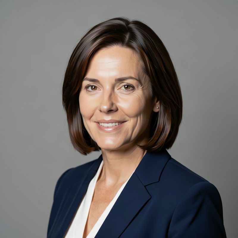 Studio portrait on a mid-grey seamless backdrop